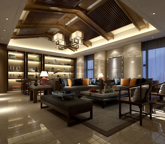 Model Restaurant Chinese Living Room Design Cgtrader Chinese Living Room Design Model