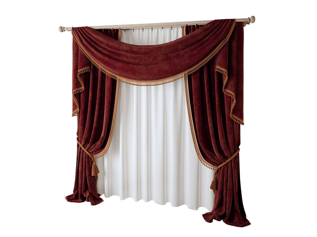 curtain 003 three materials fabric