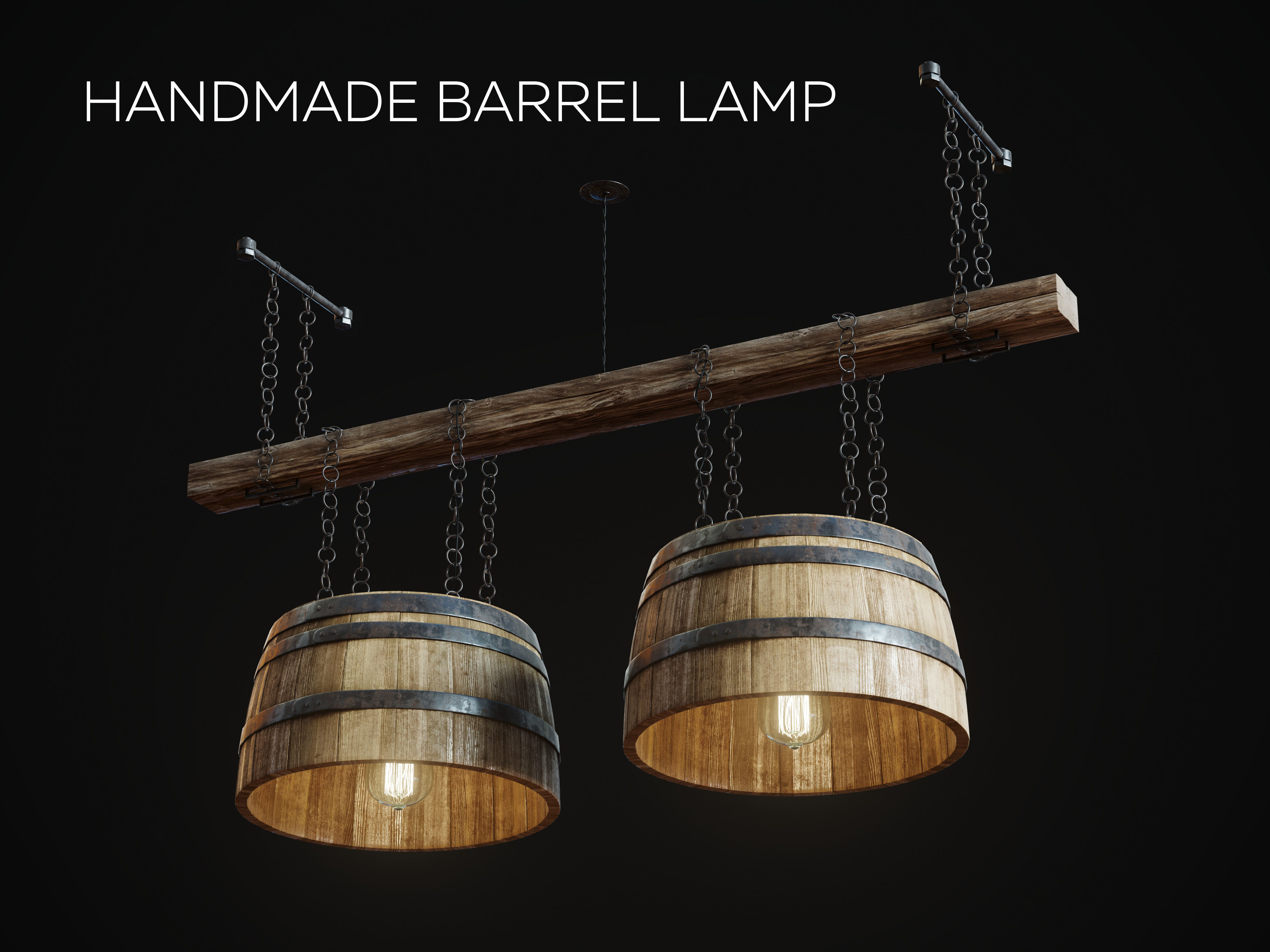 Handmade Barrel Lamp Model Handmade Barrel Lamp Model