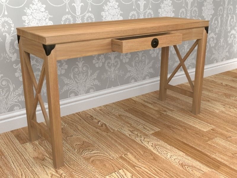 Laura Ashley Balmoral Chestnut Extending Console Table 3D model CGTrader