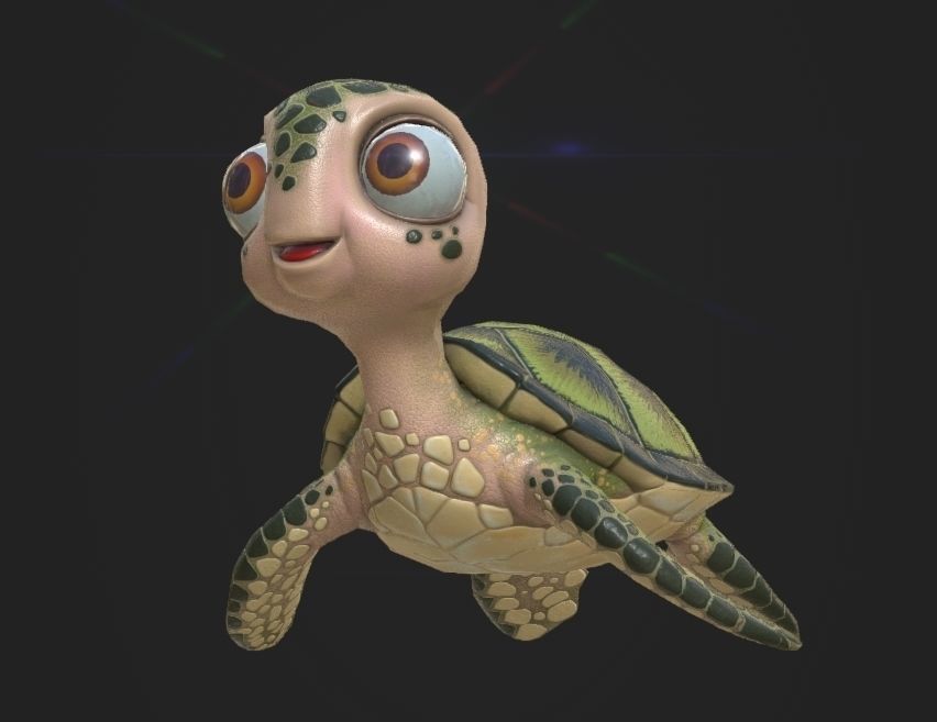 Cartoon Low Poly Turtle