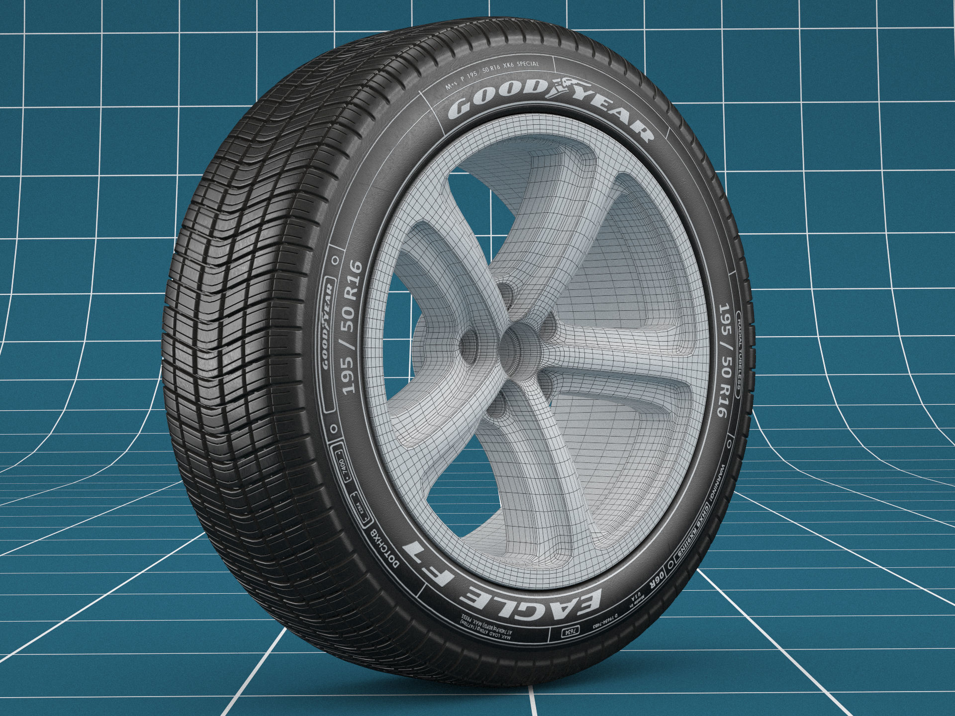 Car tire 03 3D model CGTrader