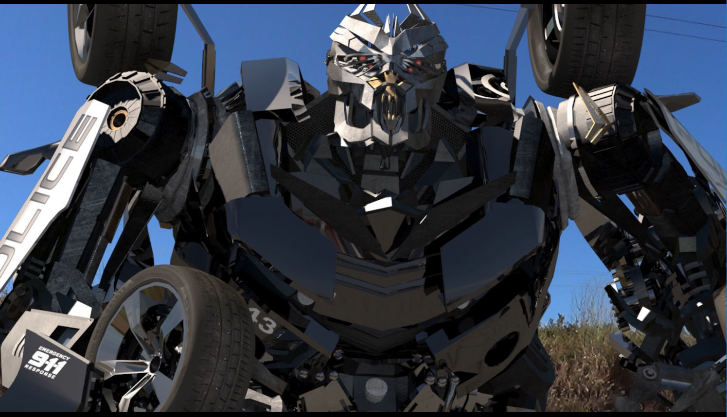 Barricade decepticon transformer 3d animated model 3D model animated