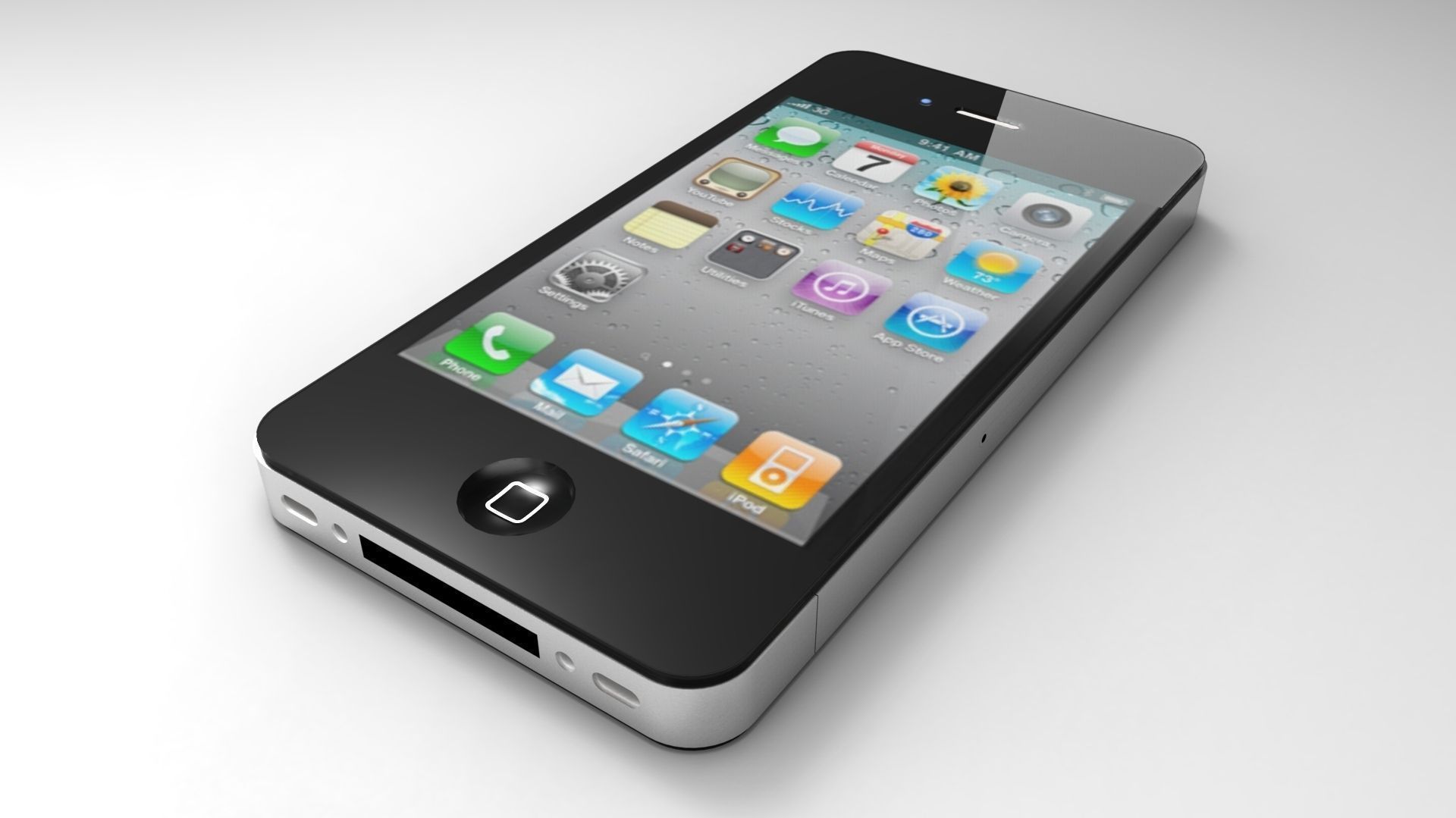 iphone 4 model 3d model 3d printable obj skp cgtrader com iphone 4 model 3d model 3d printable obj skp cgtrader com