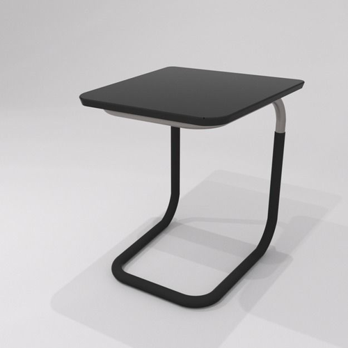 3D model black cantilever table adjustable height w48 ...