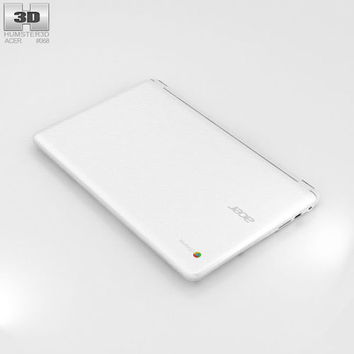acer chromebook 15 white 3d model cgtrader