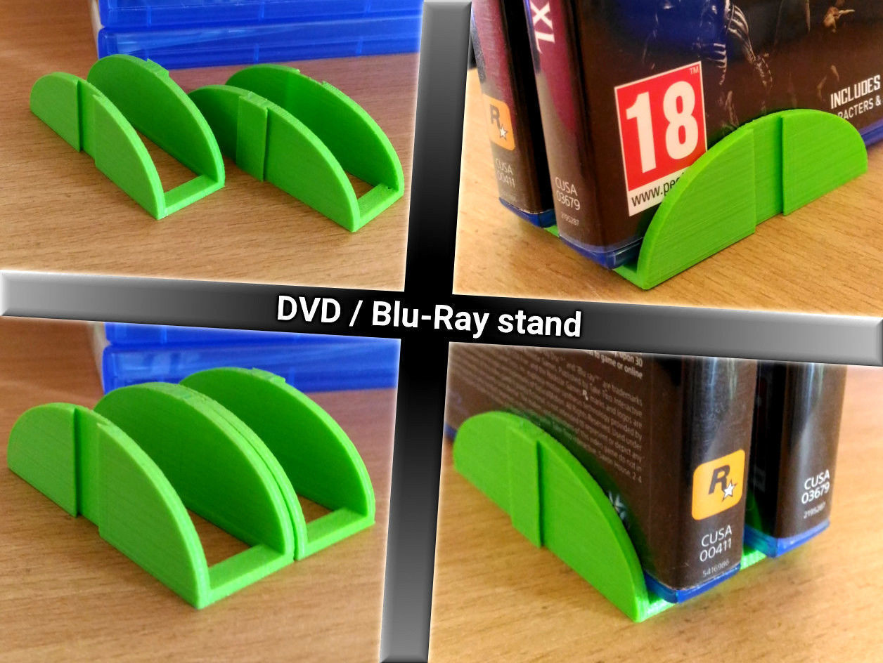 Stackable DVD and BluRay stand holder 3D model 3D printable CGTrader