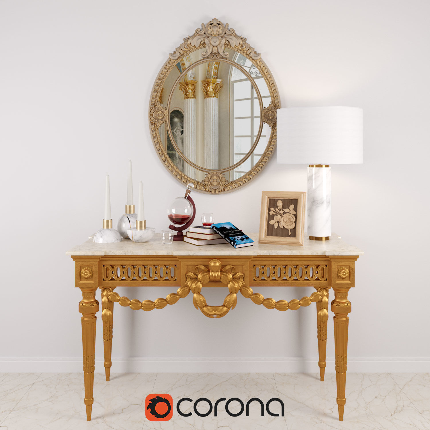 Louis XVI Console in Giltwood