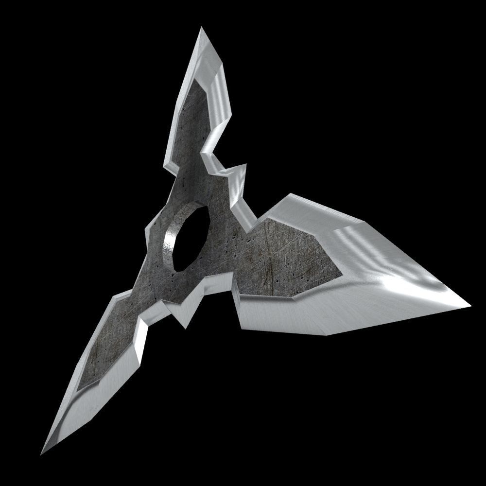 3D model shuriken metal sword VR / AR / low-poly | CGTrader
