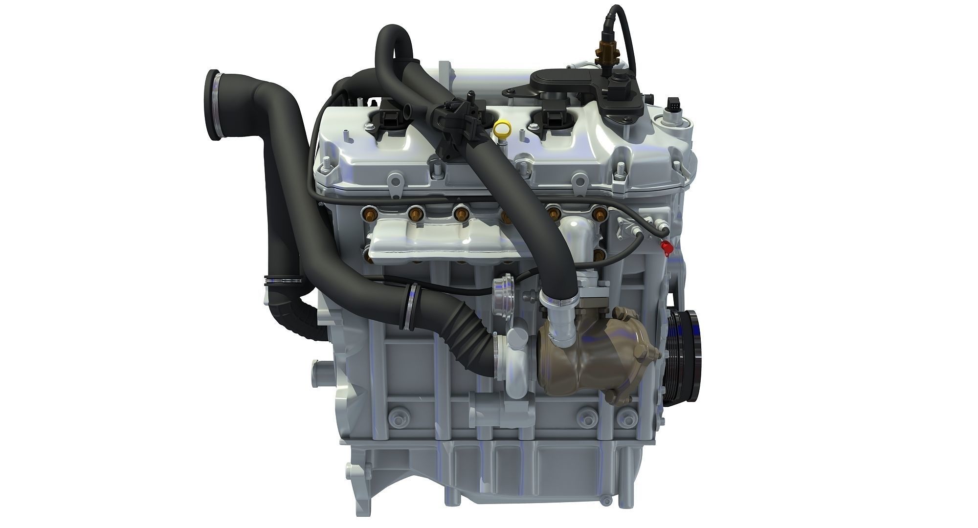 Turbocharged Direct Injection Gasoline Engine 3D model CGTrader