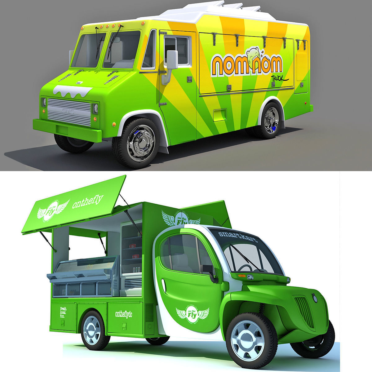 Set of 2 Food Trucks