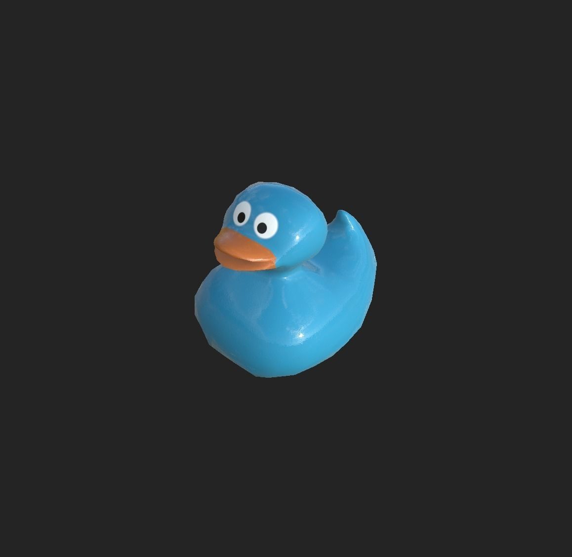 3D model Blue Bath Duck lowpoly game ready VR / AR / lowpoly CGTrader