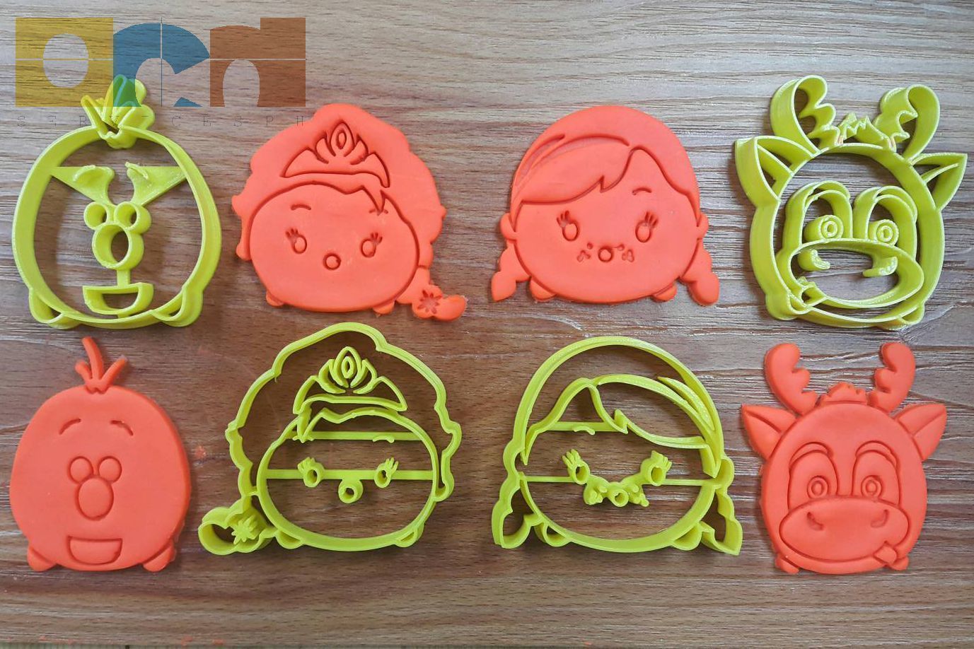 Disney Frozen Characters cookie cutter stl file 3D model 3D printable STL