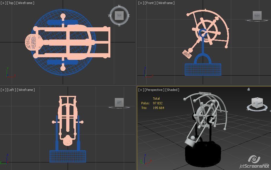 desk sculpture 3D model CGTrader