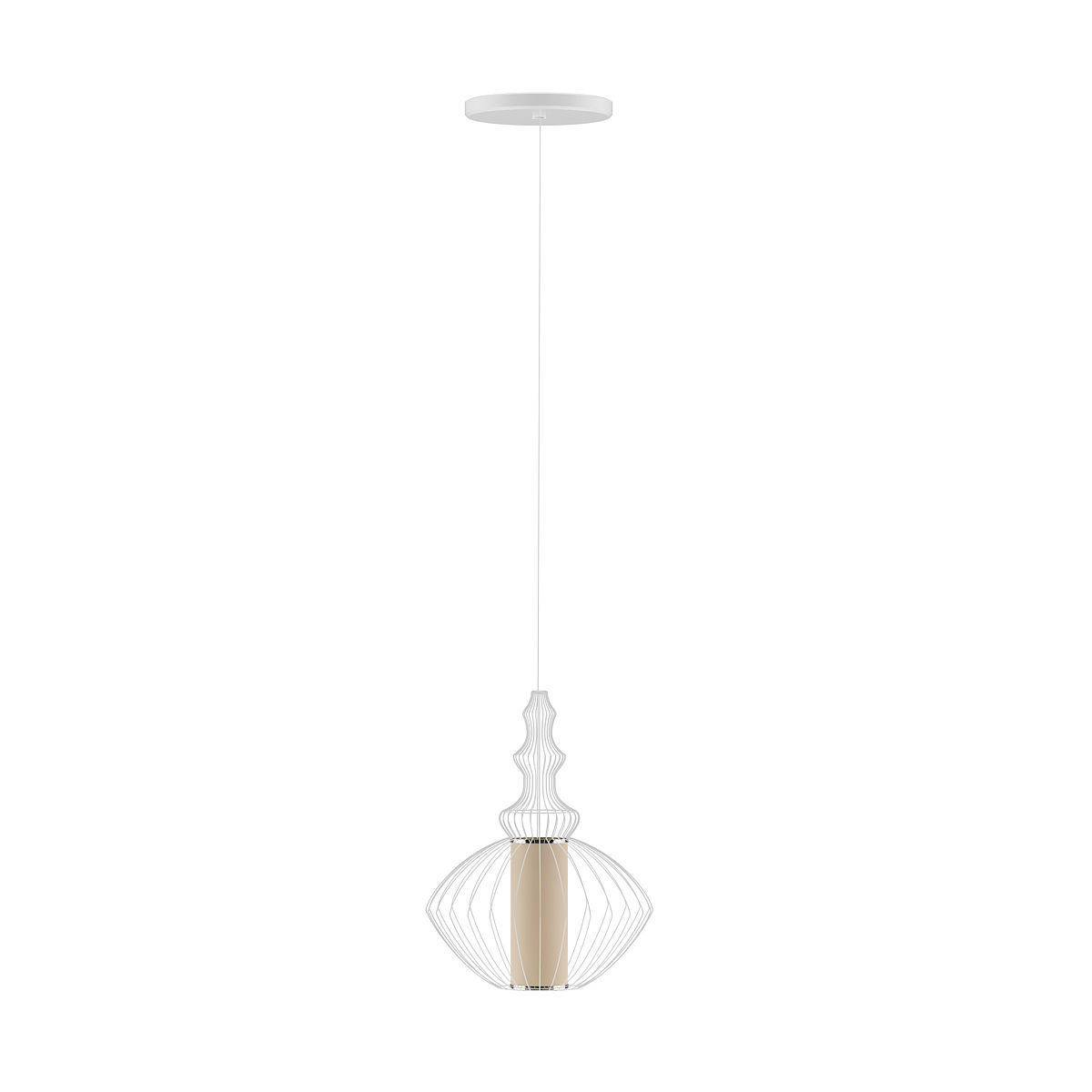 3D model Ceiling Lamp with Wire Shade 03 | CGTrader
