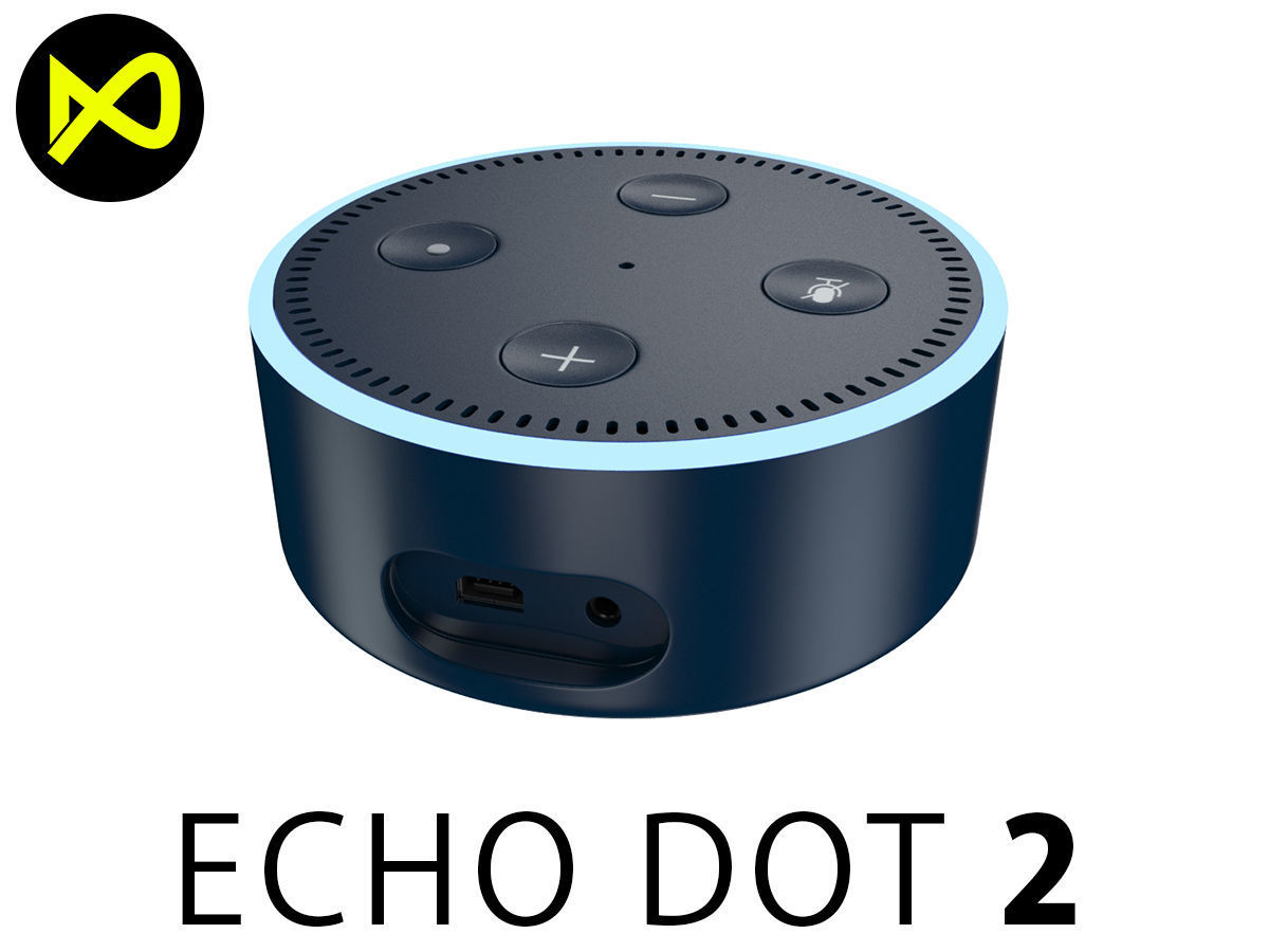 Amazon Echo Dot 2nd Generation 3D model tab CGTrader