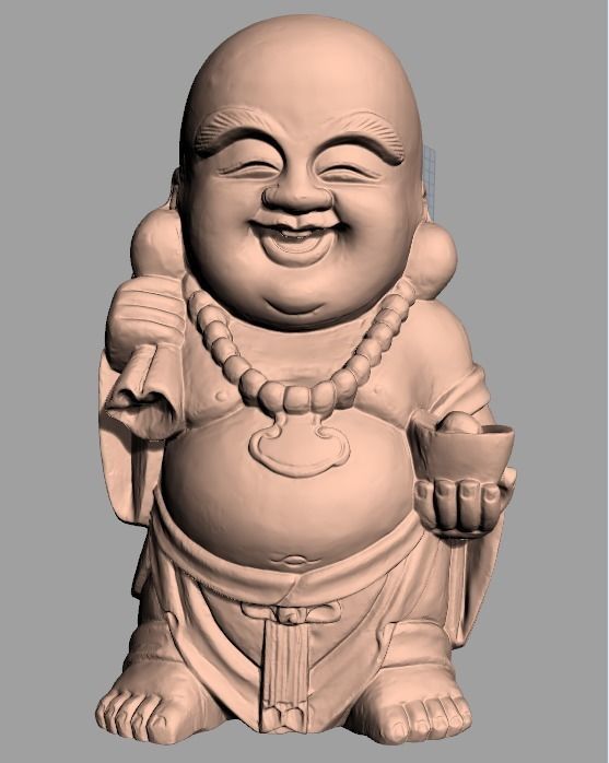 Chinese Sculpture 3D STL Model Big Head Buddha 3D model STL