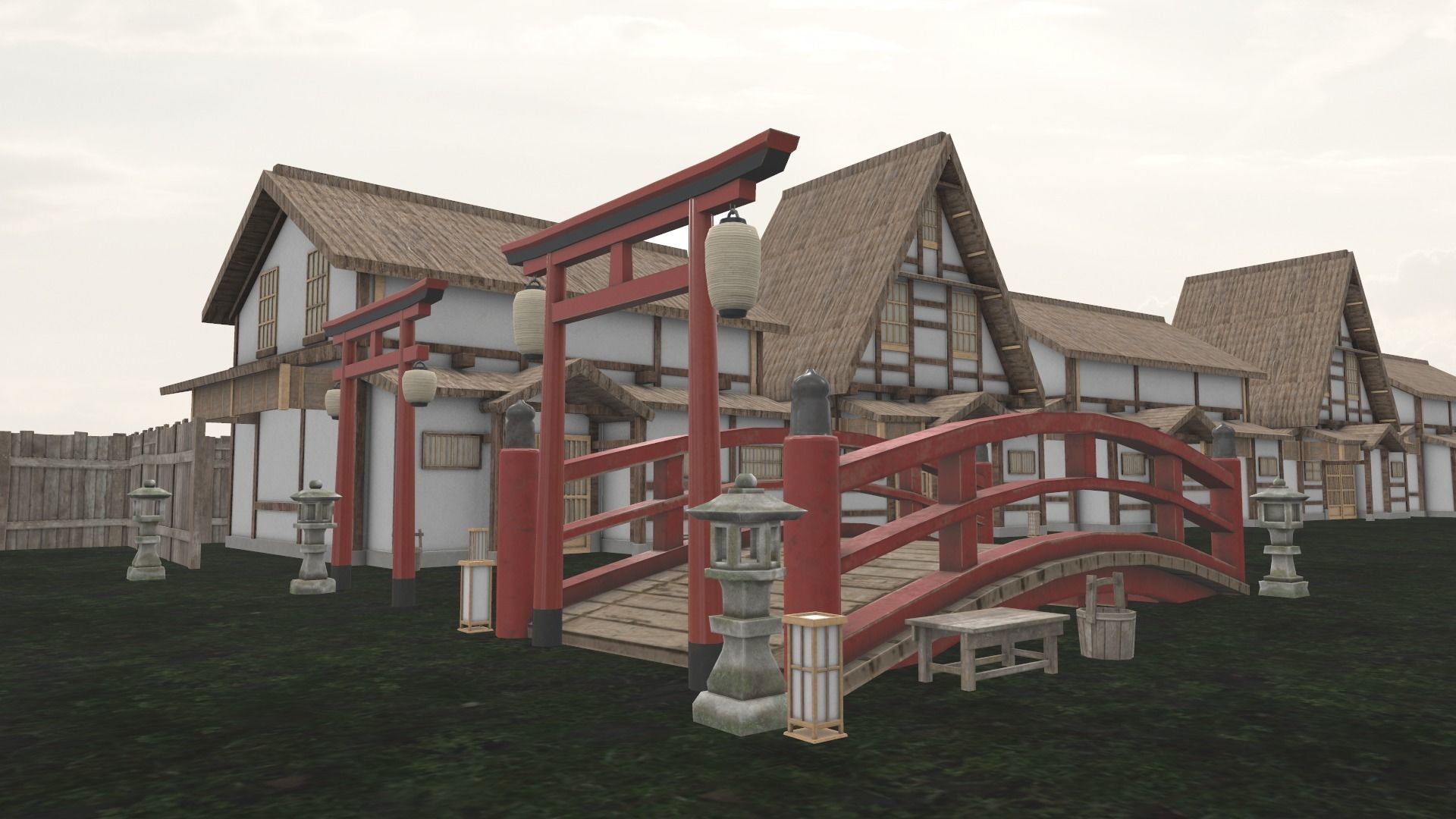 3D model Japanese Architecture VR / AR / low-poly | CGTrader