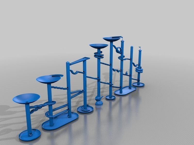 Marble Run Collection free 3D Model 3D printable STL SKP