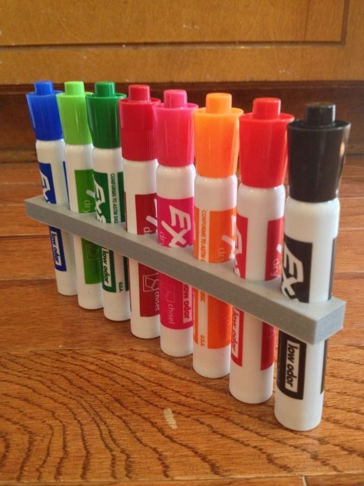 8count Dry Erase Marker Holder 3D model 3D printable CGTrader