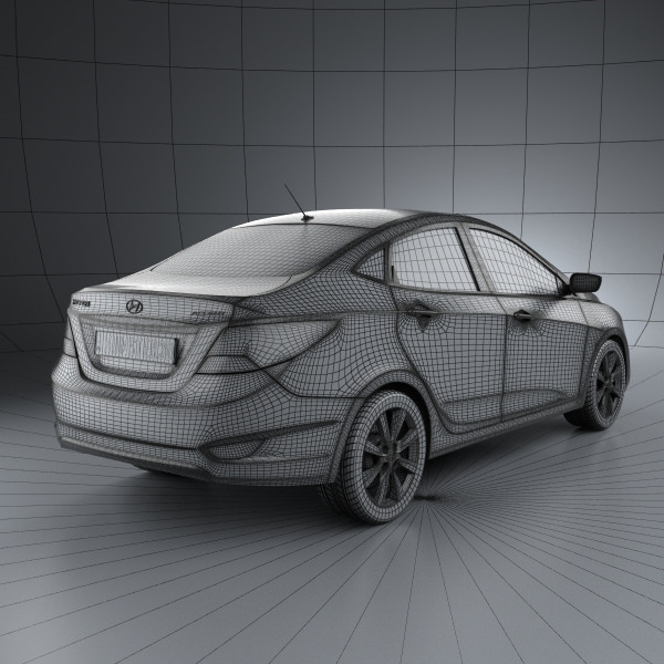 Hyundai accent 3d model