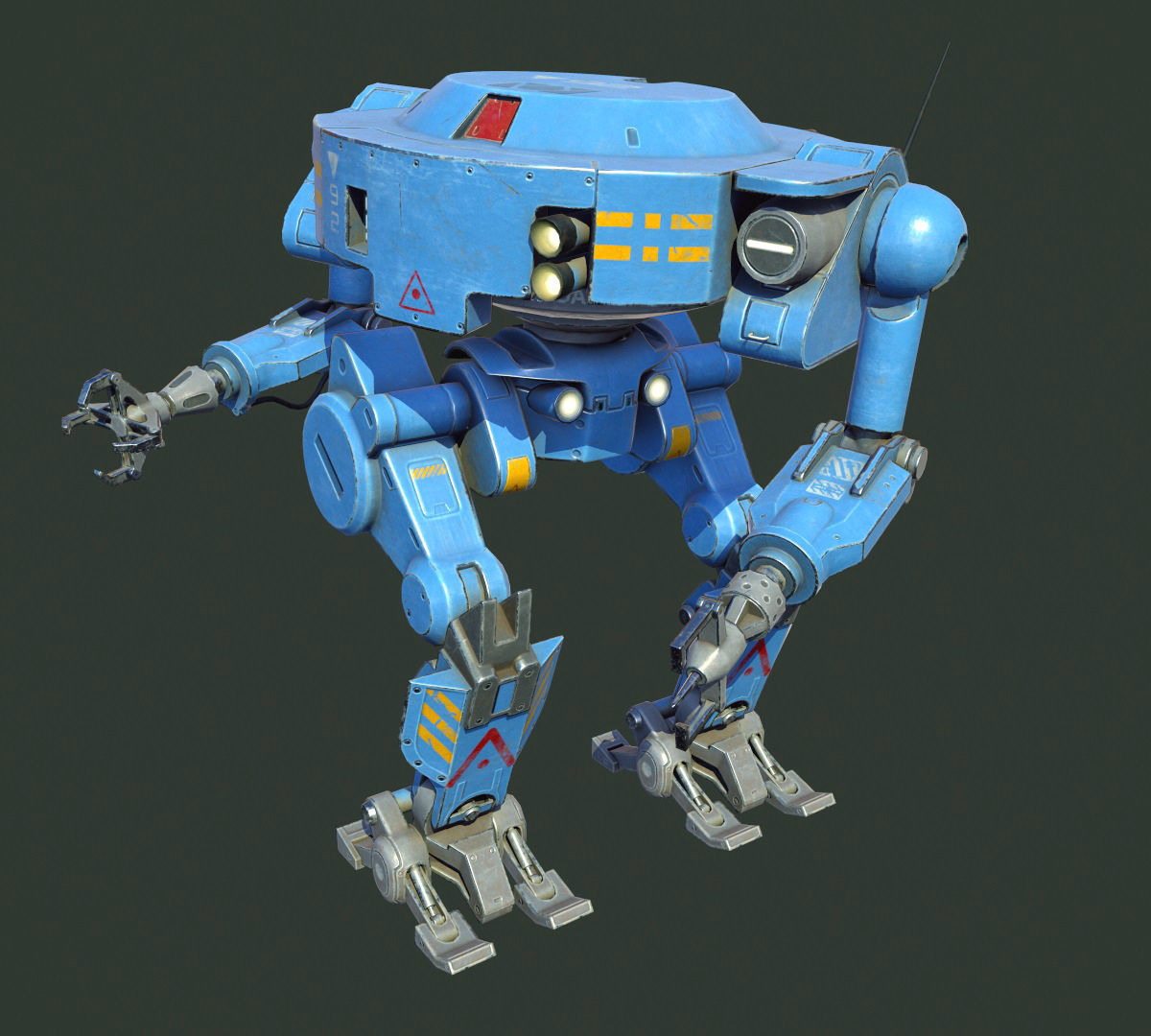 low poly robot 3d model