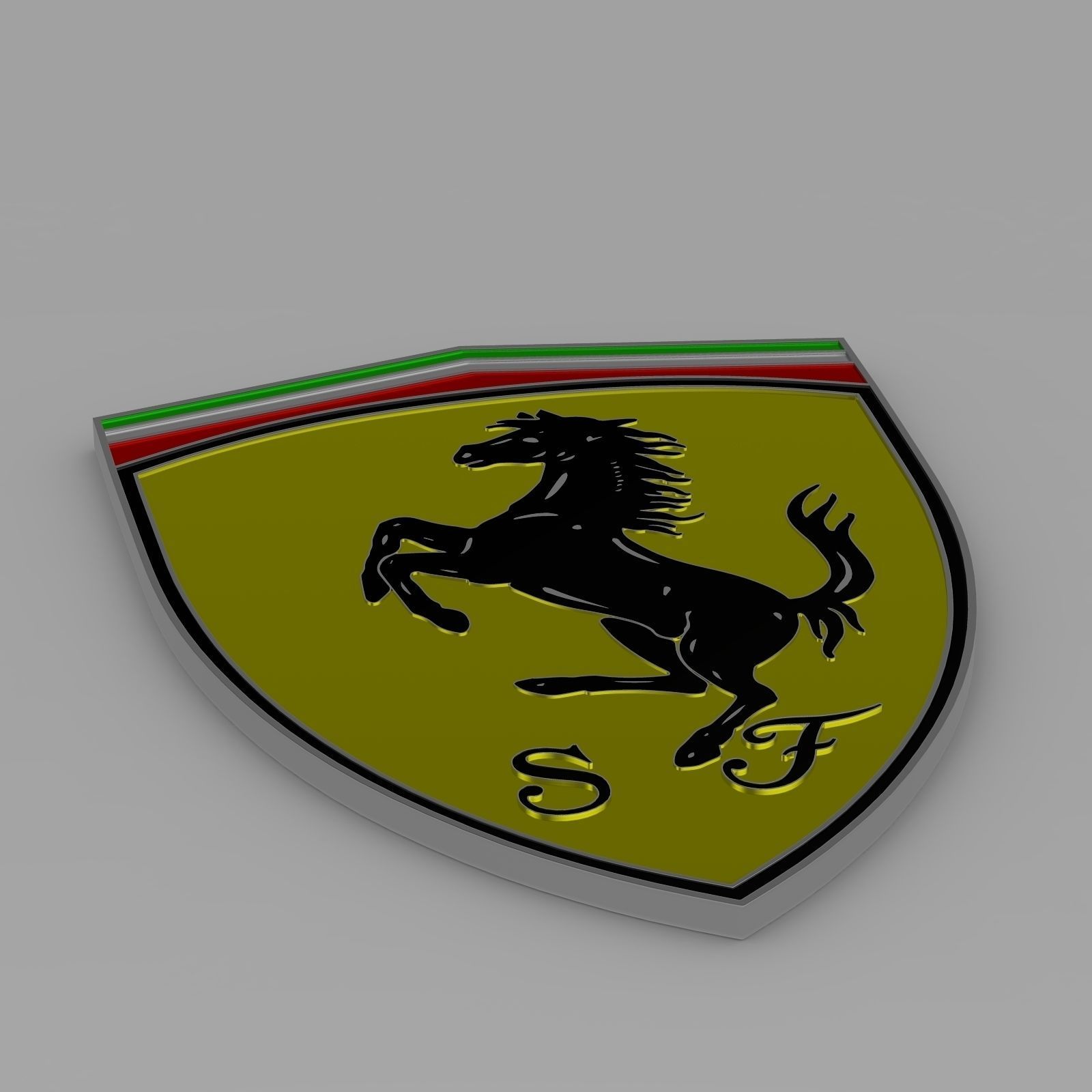 horse car logo 2 3D model