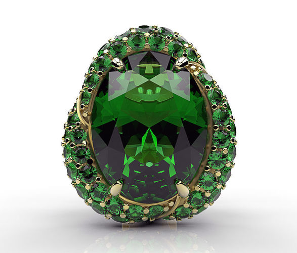 Printable Model Green Trinity Clip On Green Trinity Clip On Earrings Model Stl M