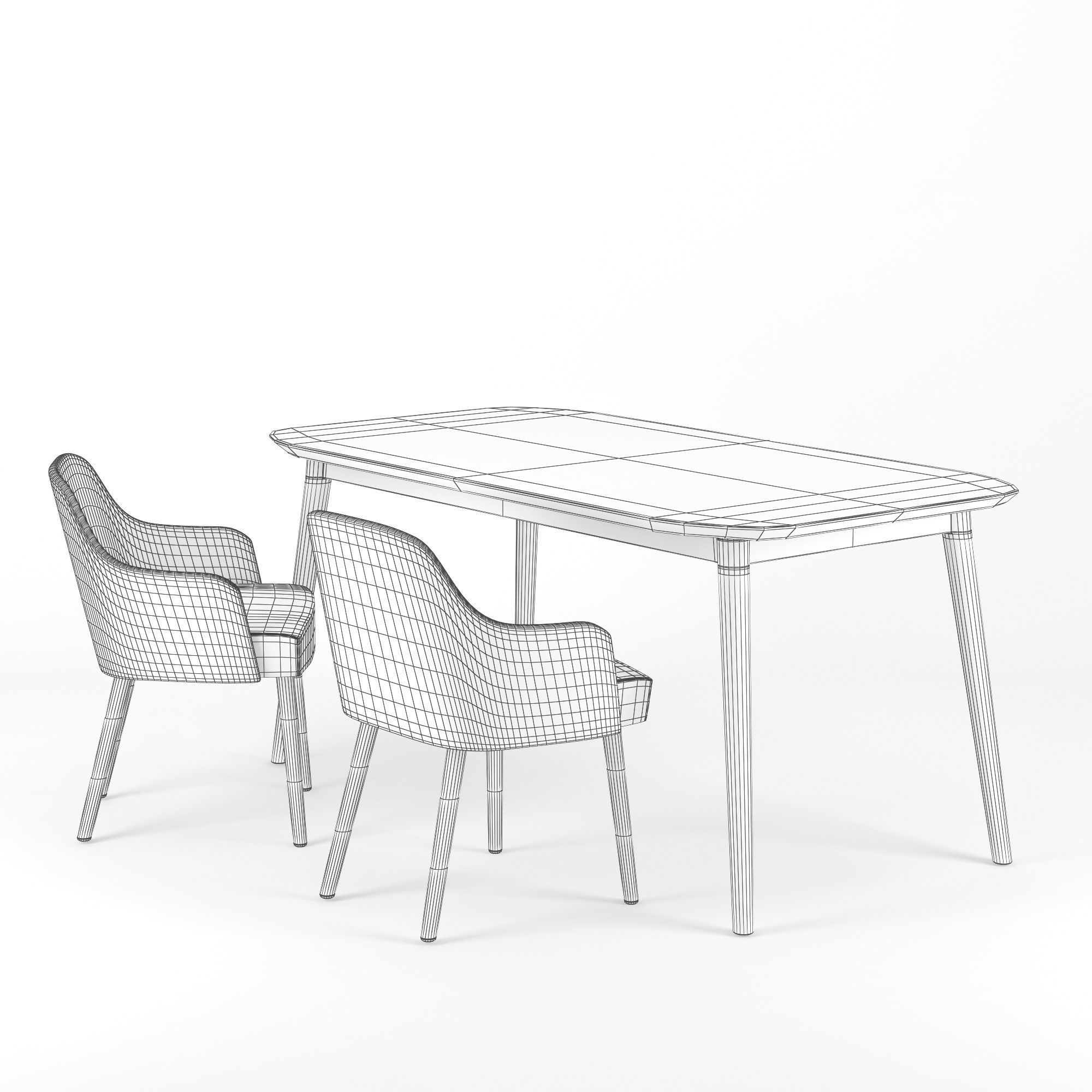 Nordic odense spisebord lucia 3d model Spisestol ask