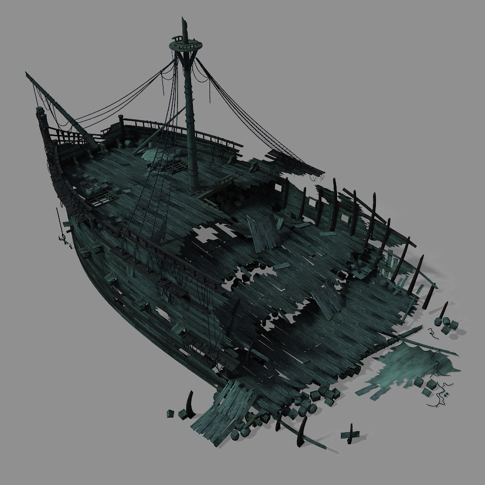Shipwreck 01 3D model | CGTrader
