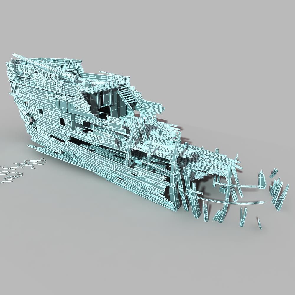 Shipwreck 03 3D model | CGTrader