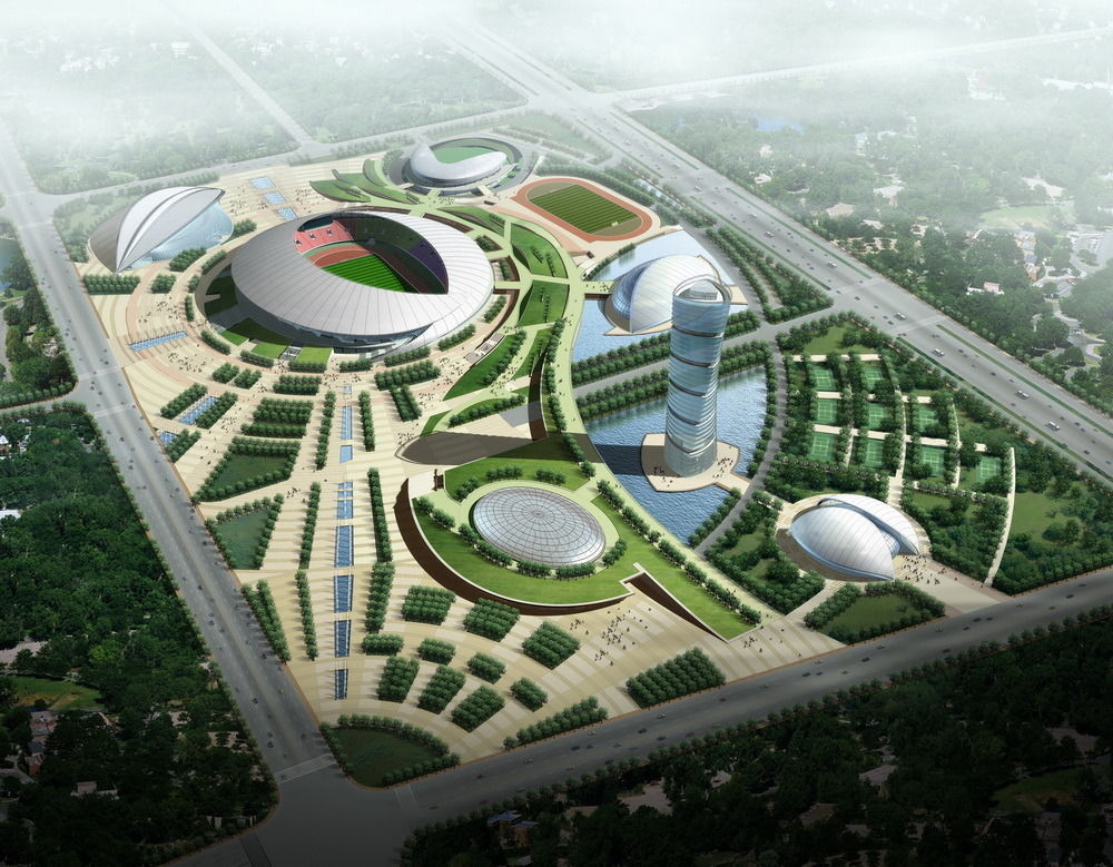 Modern Designed Grand Stadium Exterior 3D CGTrader