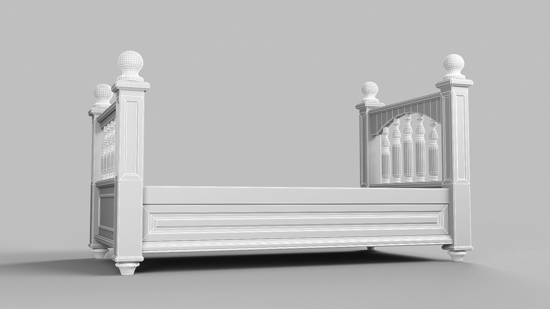 3D model Vintage bed VR / AR / lowpoly CGTrader