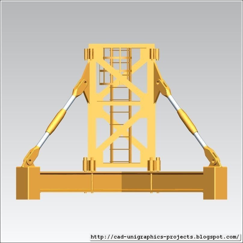 TOWER CRANE Crane body segment ground base free 3D model CGTrader