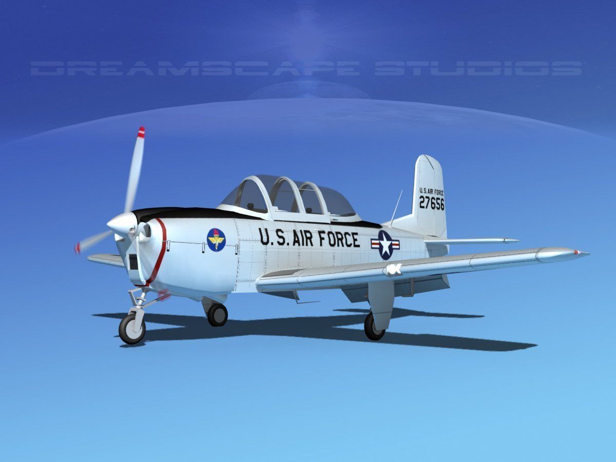 Beechcraft T-34 Mentor V11 USAF 3D model