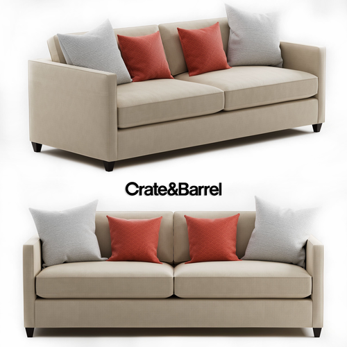 Crate and Barrel Dryden Sofa 3D model CGTrader