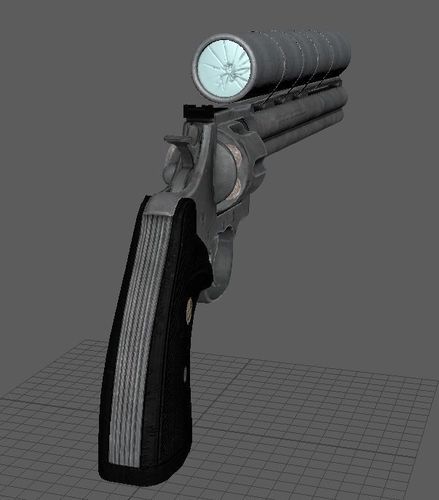 3D model Custom Python Revolver VR / AR / low-poly | CGTrader