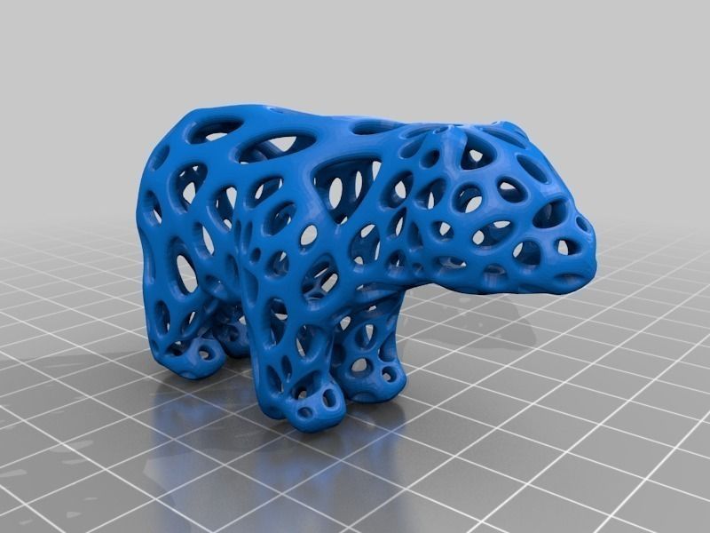 Bear Voronoi Style free 3D model 3D printable CGTrader