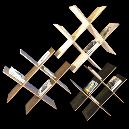 Diagonal Wall Bookshelves 3d Cgtrader Diagonal Wall Bookshelves 3d Model Obj Mtl 3ds Fbx Blend Dae 3