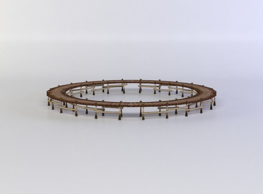 Wooden circle platform