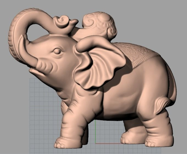 3d animal sculpture model cute elephant a044 cgtrader