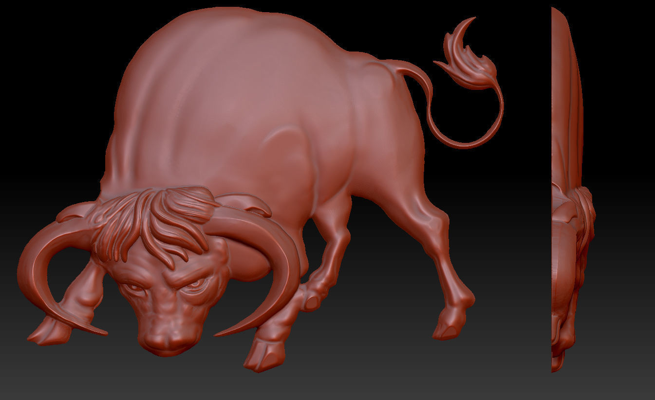 3D model bull 3D printing