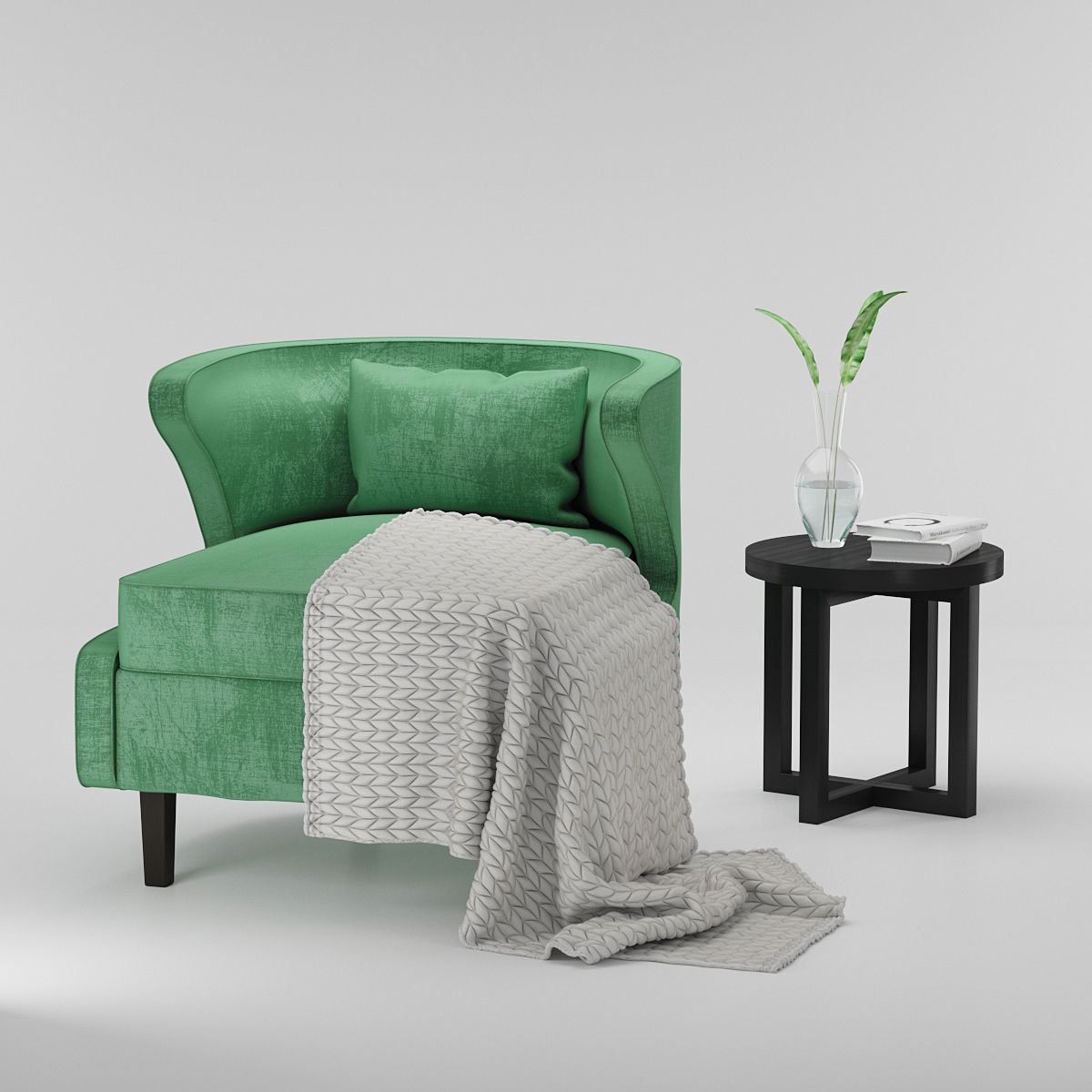 Armchair vilidiya and coffee table Eastridge 3D