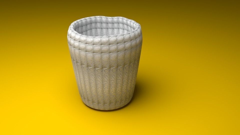 Cup with White Stone Texture