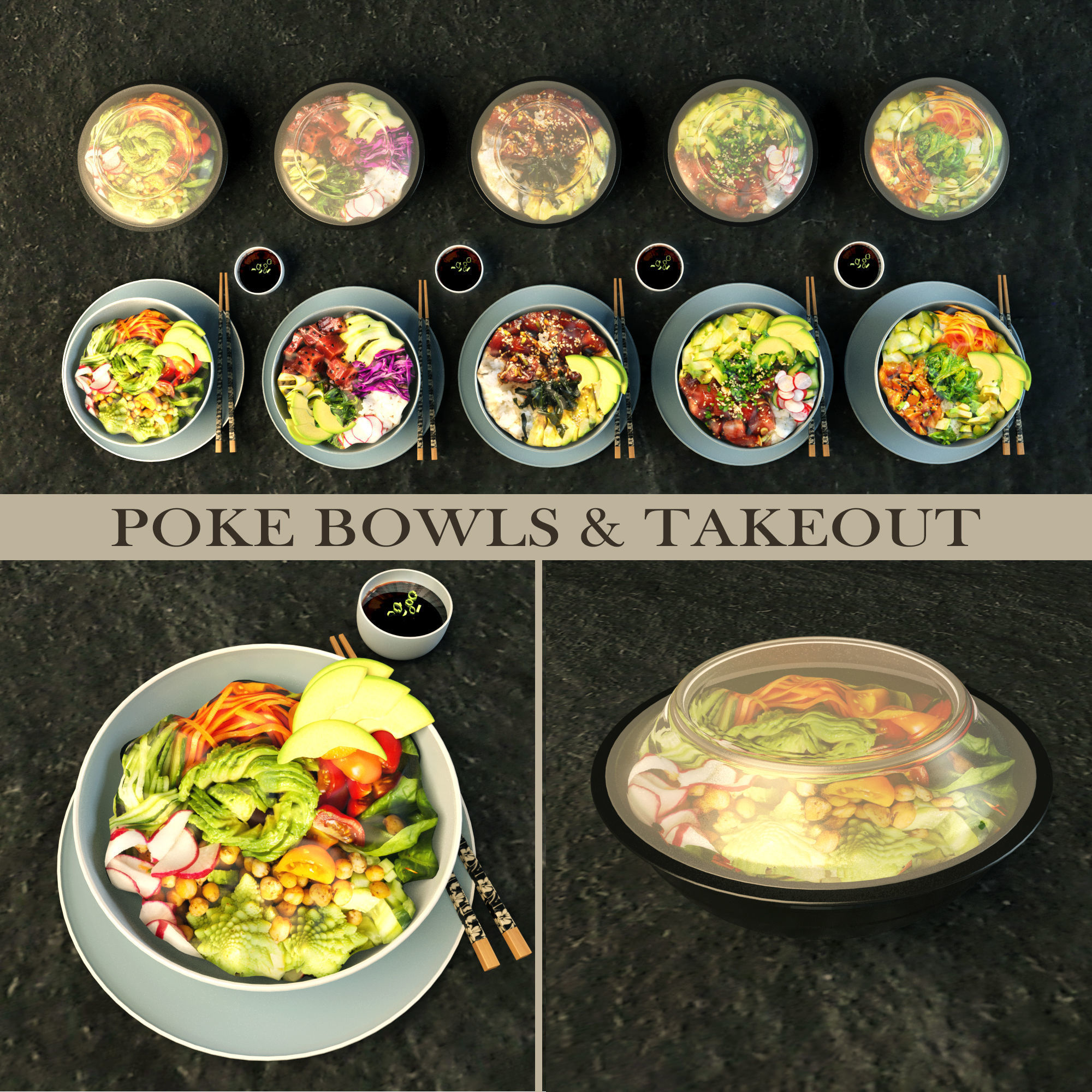 Poke bowl take out