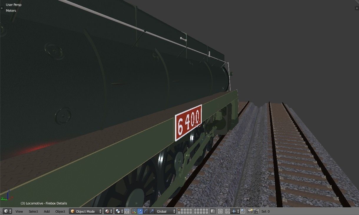 Streamlined Steam Locomotive and Tender - Vintage Train 3D model | CGTrader
