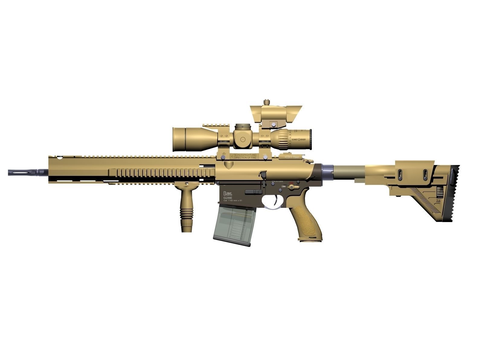Heckler Koch G28 Sniper Rifle 3D Model CGTrader Heckler Koch G28 Sniper Rifle 3D Model CGTrader