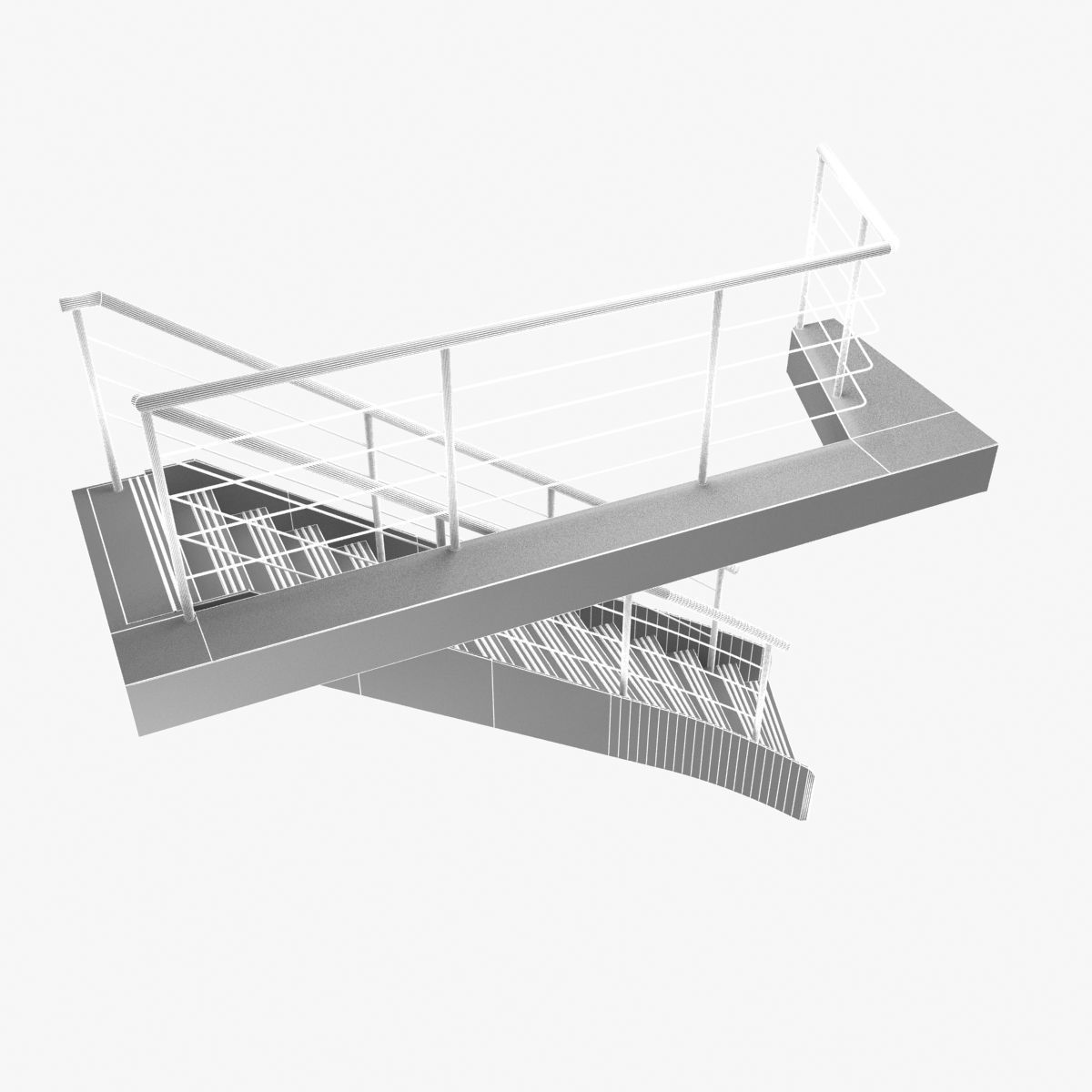 interior boat stairs 3D model CGTrader