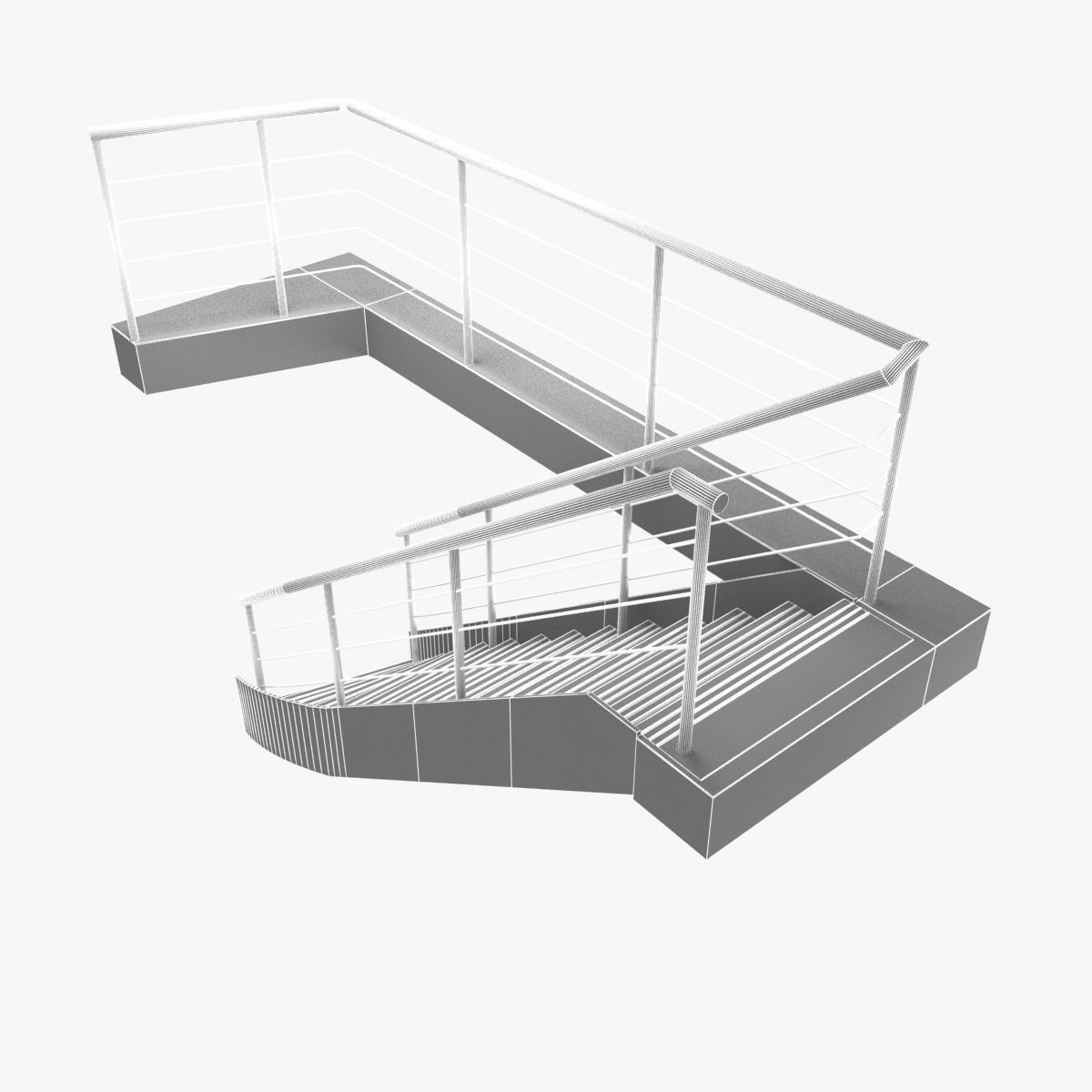 interior boat stairs 3D model CGTrader