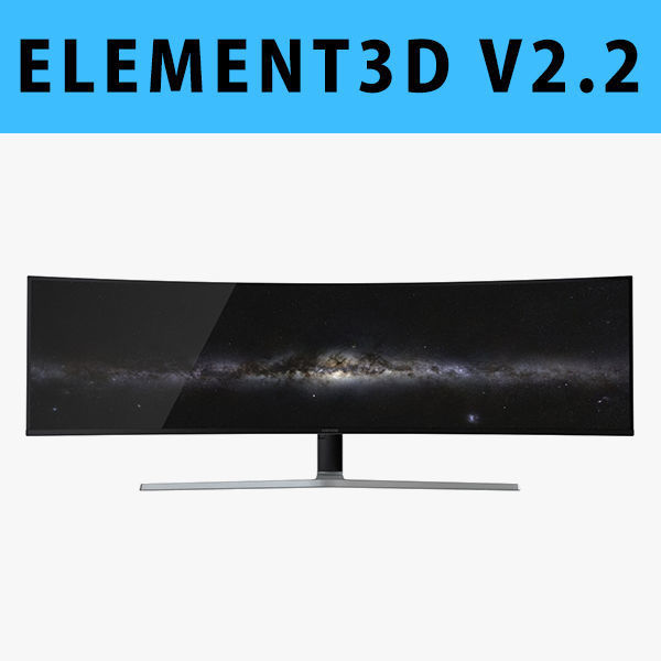 E3D - Samsung 49 Inches CHG90 QLED Gaming Monitor 3D model 3D model